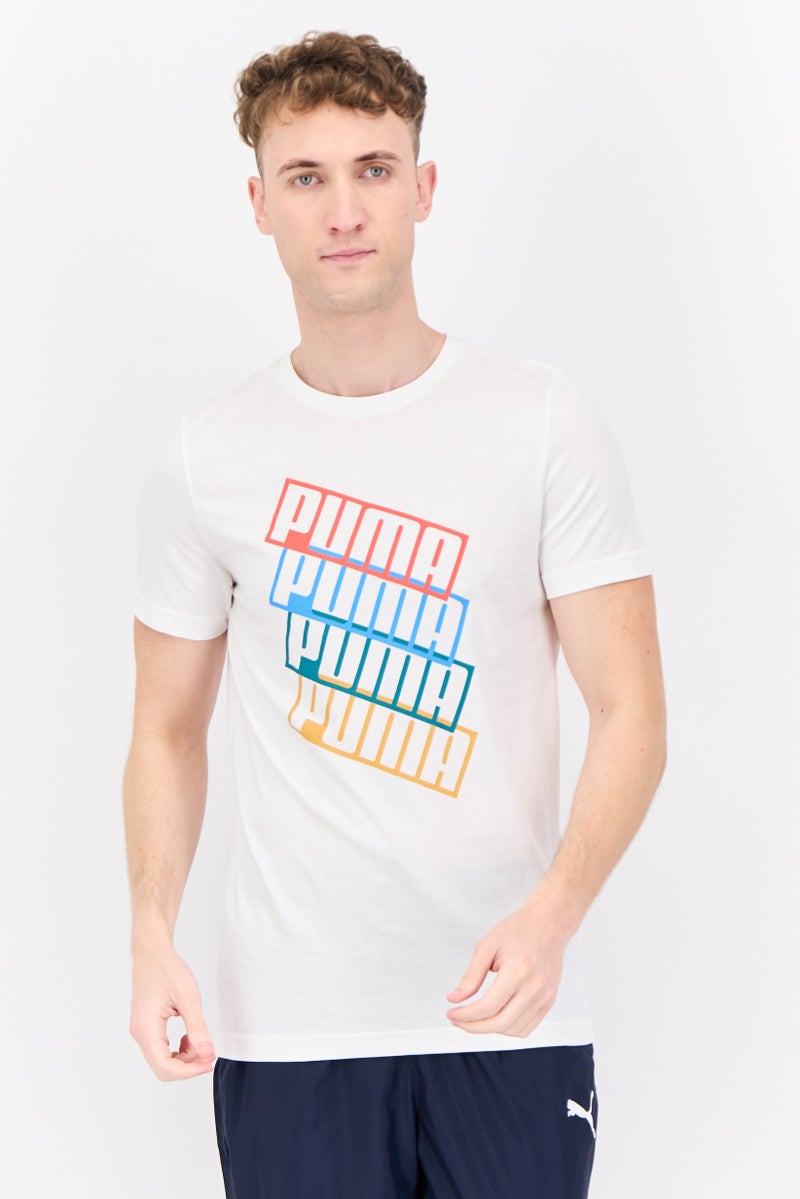 PUMA Men Slim Fit Short Sleeves Outdoor T-Shirt, White - Image 1