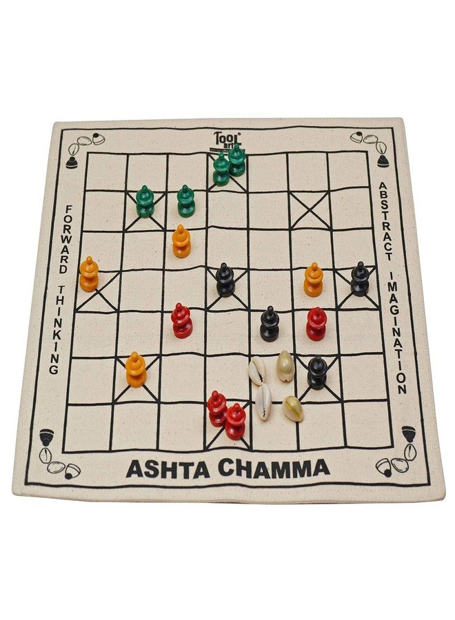 Toolart™ Ashta Chamma/Chowka Bara/Katta Mane/Ludo Board Game - Image 2