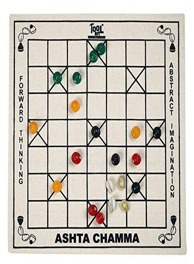 Toolart™ Ashta Chamma/Chowka Bara/Katta Mane/Ludo Board Game - Image 1