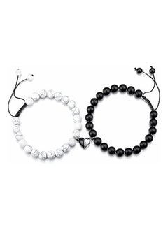 Generic JSDDE Crystals Bracelet Couples Heart Mutual Attraction Bracelets Crystal Stone Distance Bracelets for Boyfriend Girlfriend His and Hers  - Image 1
