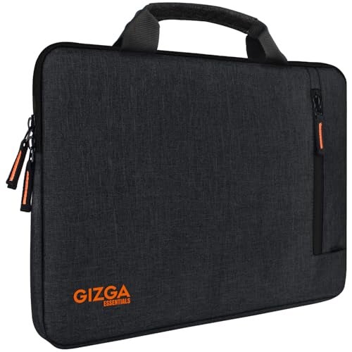 GIZGA Essentials Laptop Bag Sleeve Case Cover Pouch for 15.6 Inch Laptop for Men & Women, Padded Laptop Compartment, Free Accessories Pouch, Premium Zipper Closure, Water Repellent Nylon Fabric-Grey - Image 1