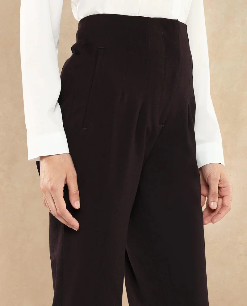 Rareism Women's Tapered Fit Ankle-Length Trousers