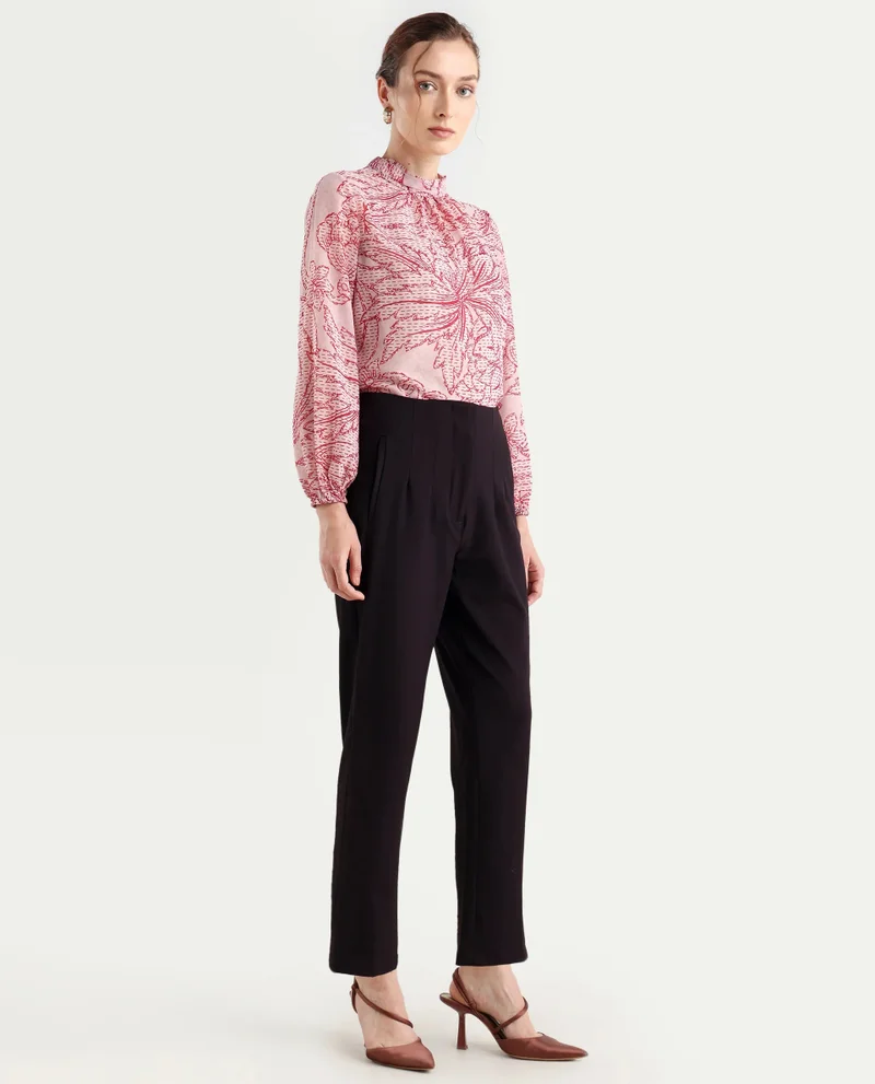 Rareism Women's Tapered Fit Ankle-Length Trousers
