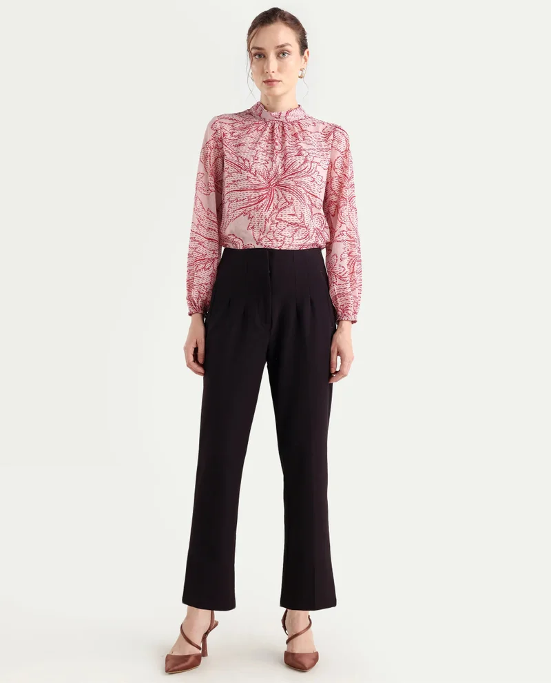 Rareism Women's Tapered Fit Ankle-Length Trousers