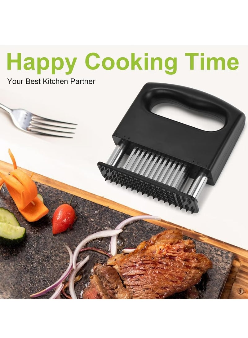 OMEVE Meat Tenderizer Tool with 48 Stainless Steel Sharp Needle Blades for Tenderizing Beef Chicken - Image 4