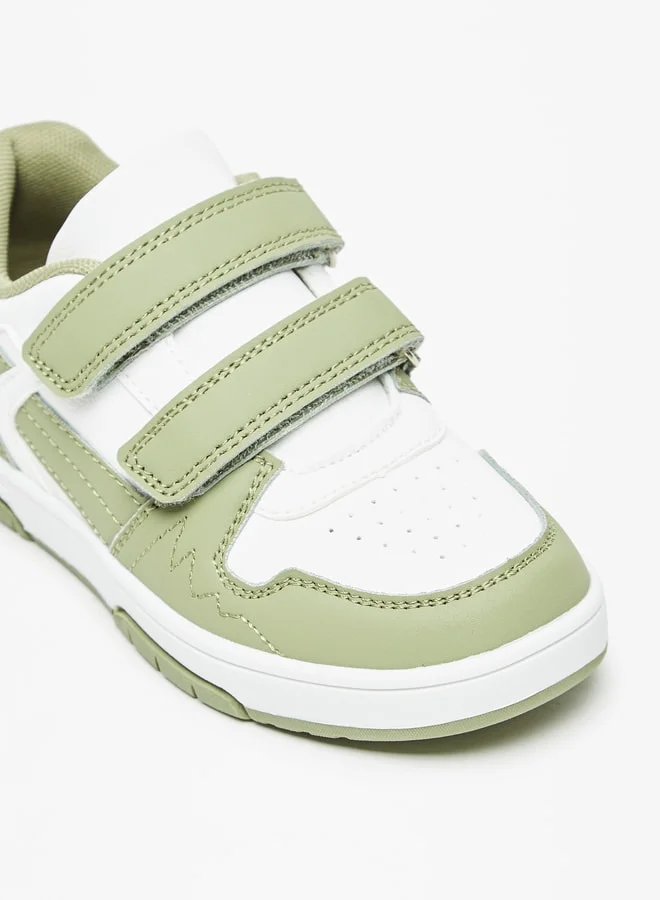 سيد دوتشيني Boys Panelled Sneakers with Hook and Loop Closure