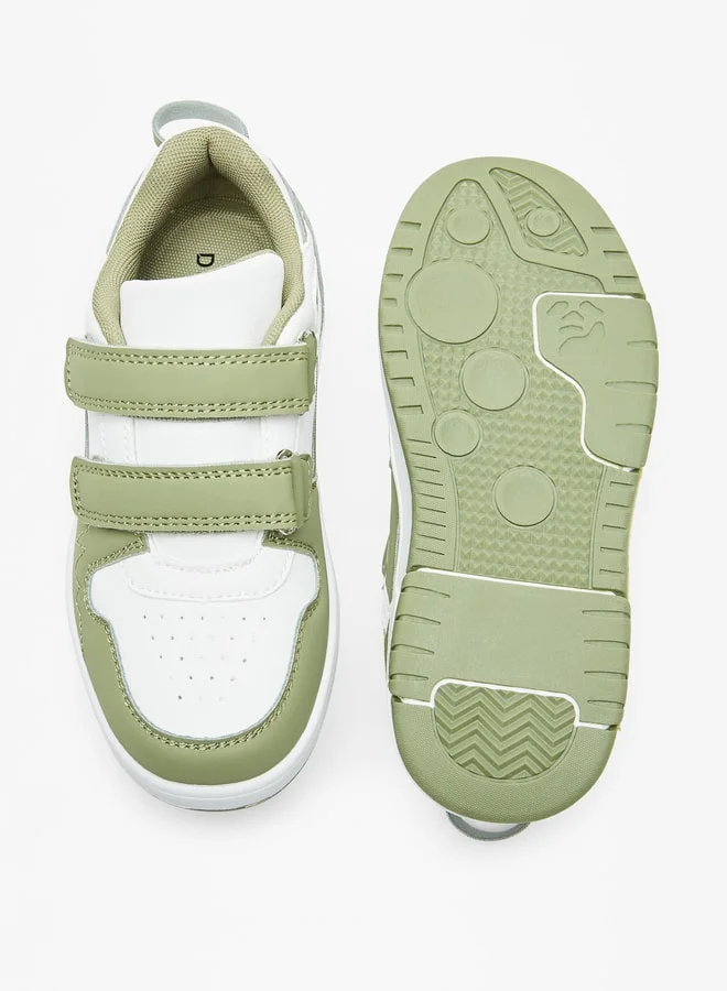 سيد دوتشيني Boys Panelled Sneakers with Hook and Loop Closure