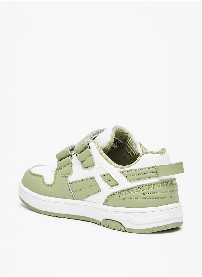 سيد دوتشيني Boys Panelled Sneakers with Hook and Loop Closure