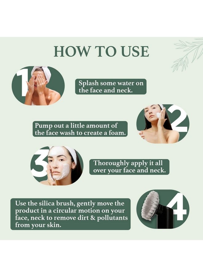 iORA Prebiotic Foaming Face Wash with Silicone Brush - 100gm | Deep Cleanses, Hydrates & Fights Acne | Enriched with Sea buckthorn, Green Tea & Neem| Ideal for All Skin Types | For Men & Women - Image 4