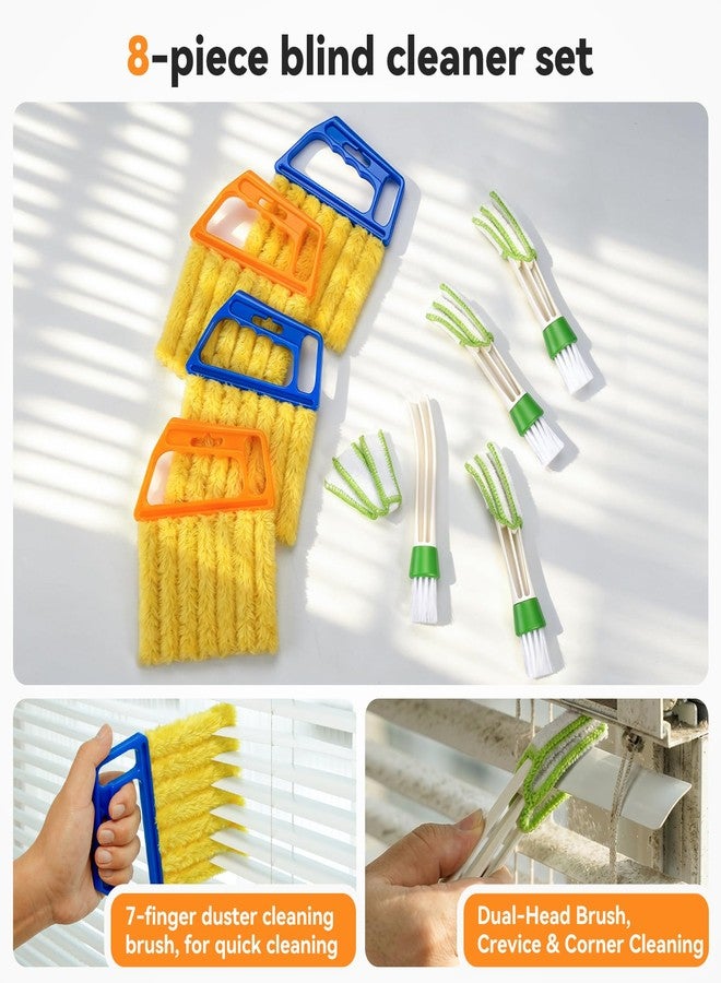 EVEPRUS 8PCS Window Blind Cleaner Duster Tool, 7-Finger Microfiber Blind Duster, Removable and Washable,Cleaning Tools for Window Shutters & Air Vent - Image 4