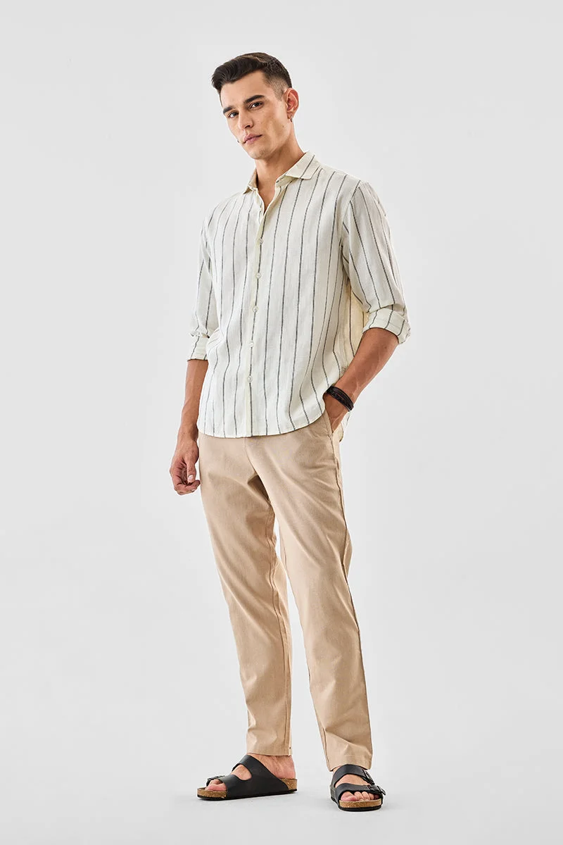 SNITCH بنطلون كتان بقصة ضيقة