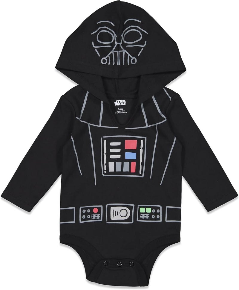 Starwars Baby 3 Pack Hooded Cosplay Bodysuits Newborn to Infant Sizes (Newborn - 24 Months) - Image 2