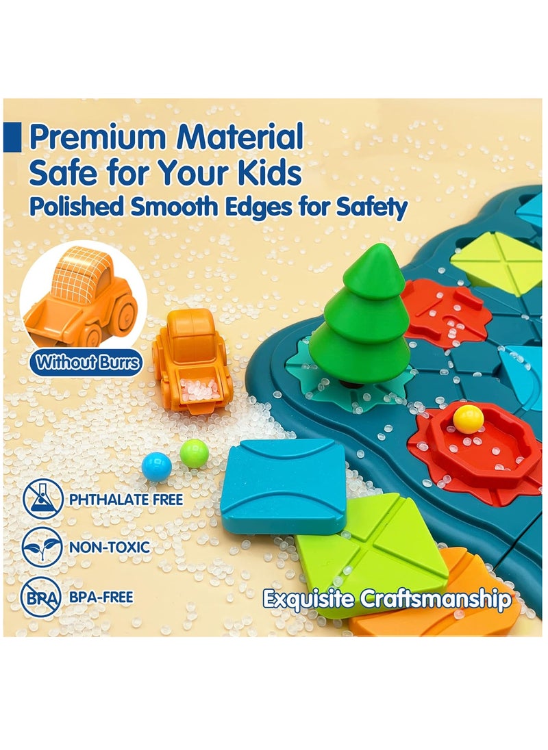 YelaJoy Kids Toys STEM Board Games - Logic Road Builder Brain Teasers Puzzles for 3 to 4 5 6 7 Year Old Boys Girls, Educational Montessori Birthday Gifts for Ages 4-8 Preschool Classroom Learning  - Image 5