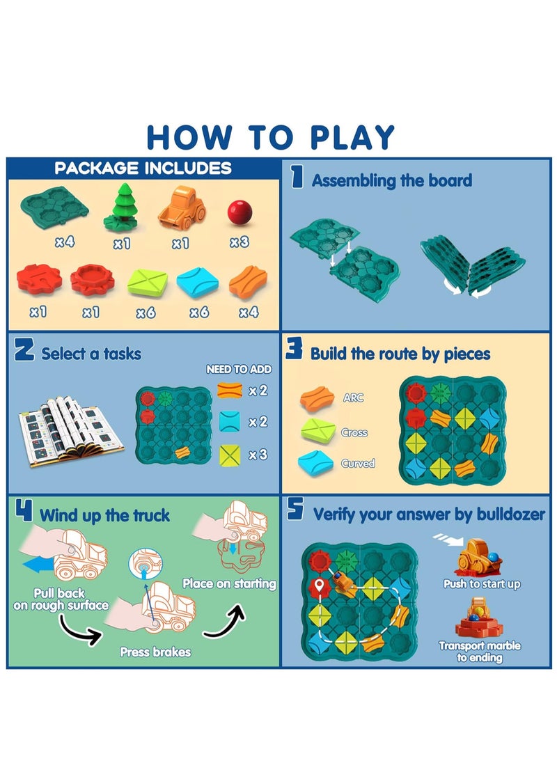 YelaJoy Kids Toys STEM Board Games - Logic Road Builder Brain Teasers Puzzles for 3 to 4 5 6 7 Year Old Boys Girls, Educational Montessori Birthday Gifts for Ages 4-8 Preschool Classroom Learning  - Image 2