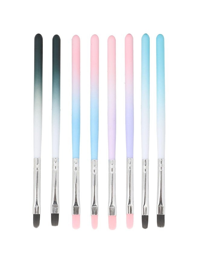 YOSOO Gel Nail Brush Set - 8pcs Gradient Handle Brush for Nail Extensions, Nail Polish and Nail Art, with Cap, Suitable for DIY Nail Enthusiasts and Professional Nail Salons, Made - Image 1