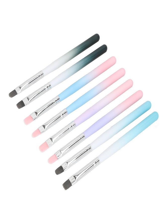 YOSOO Gel Nail Brush Set - 8pcs Gradient Handle Brush for Nail Extensions, Nail Polish and Nail Art, with Cap, Suitable for DIY Nail Enthusiasts and Professional Nail Salons, Made - Image 3