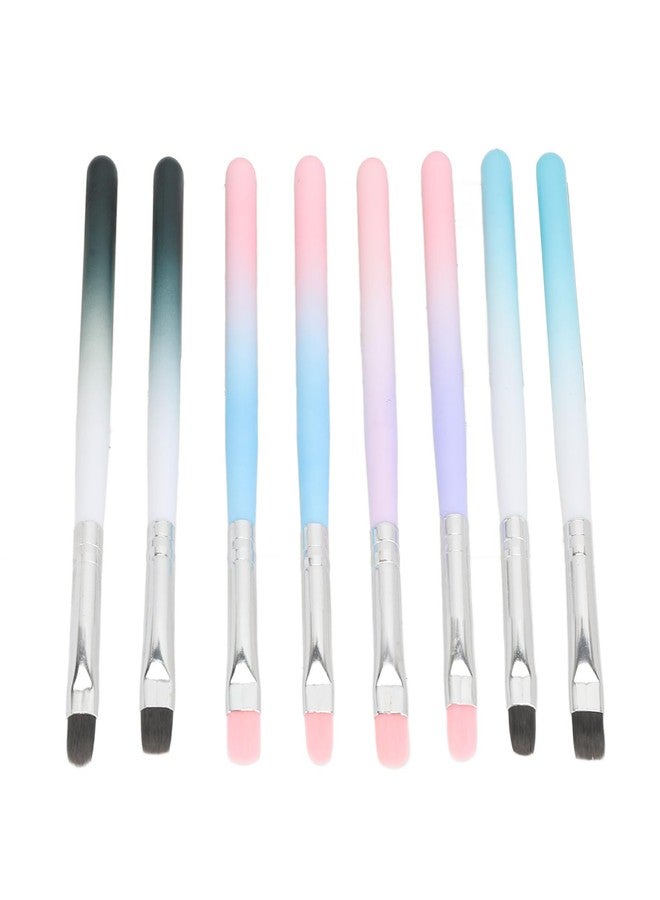 YOSOO Gel Nail Brush Set - 8pcs Gradient Handle Brush for Nail Extensions, Nail Polish and Nail Art, with Cap, Suitable for DIY Nail Enthusiasts and Professional Nail Salons, Made - Image 5