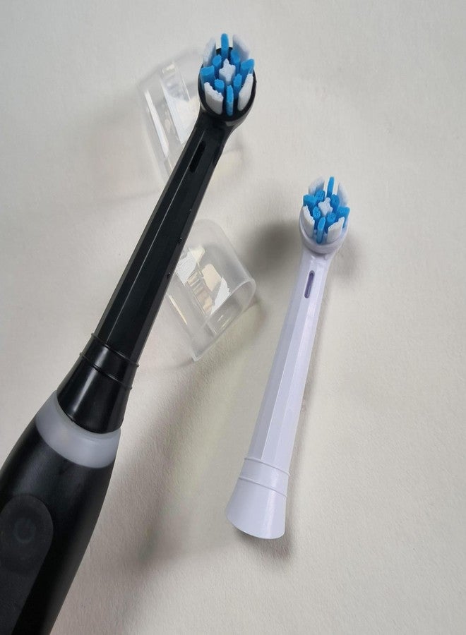JDHAVMOS مجموعة من 5 رؤوس فرشاة بديلة متوافقة مع سلسلة Oral-B iO، رؤوس فرشاة أسنان دائرية للعناية اللطيفة باللثة والتنظيف العميق، مع غطاء (أسود وأبيض) - Image 1