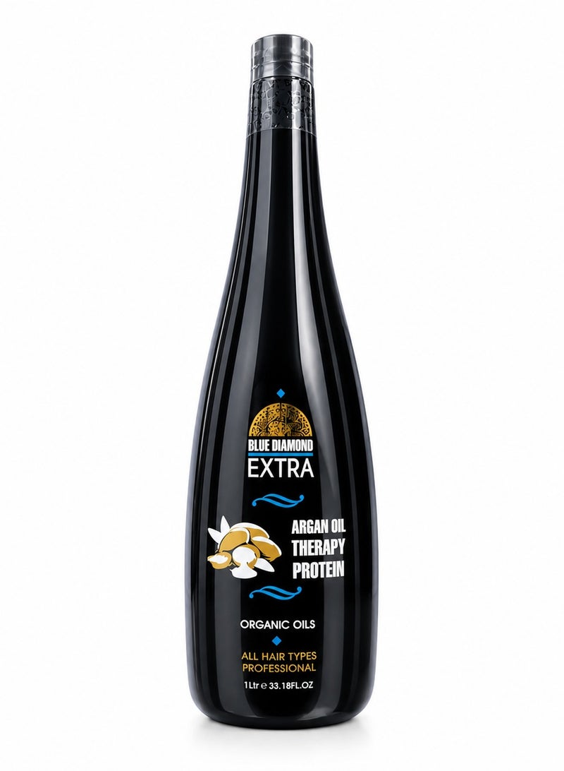 Blue Diamond Extra Argan Oil Therapy Protein Treatment with Organic Oils - Professional Hair Smoothing - 1L - Image 2
