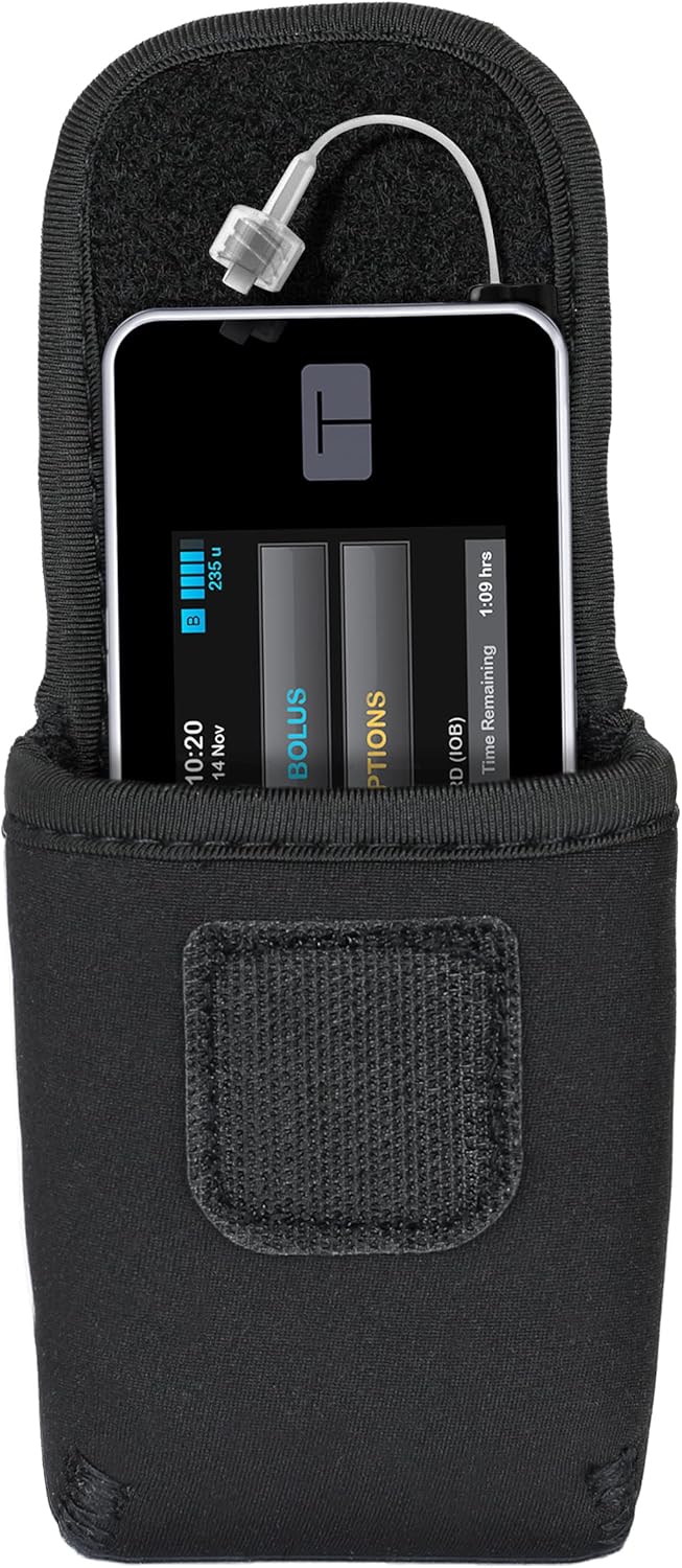 USA Gear USA Gear Insulin Pump Case - Insulin Pump Belt Case with Padded Neoprene, Belt Loop, Carabiner - Diabetic Device Holder Compatible with Tandem t:Slim X2, Medtronic Minimed, Glucose Meters, and More 