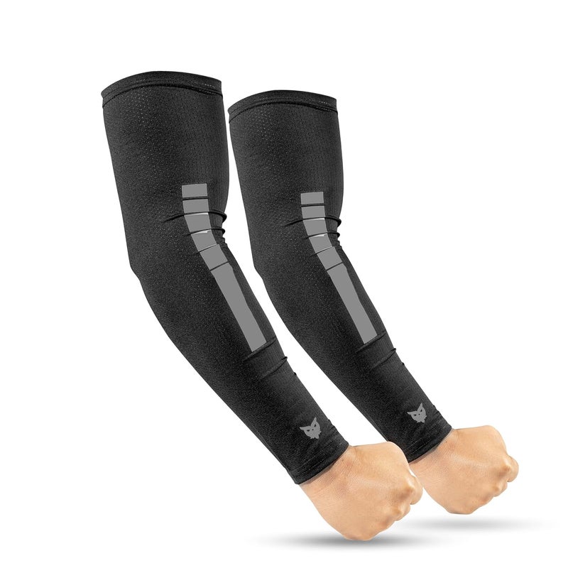 BADOWL V-Fit Premium Sleeves – Breathable, Lightweight, Stretchable Arm Sleeves for Sun Protection, Sports, and Outdoor Activities, Quick-Dry & Comfortable Fit - Image 1