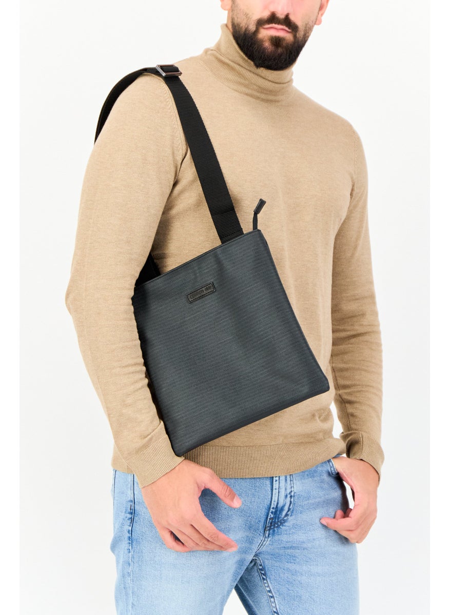 CERRUTI 1881 Men Brand Logo Cross Body Bag, Black  - Image 2
