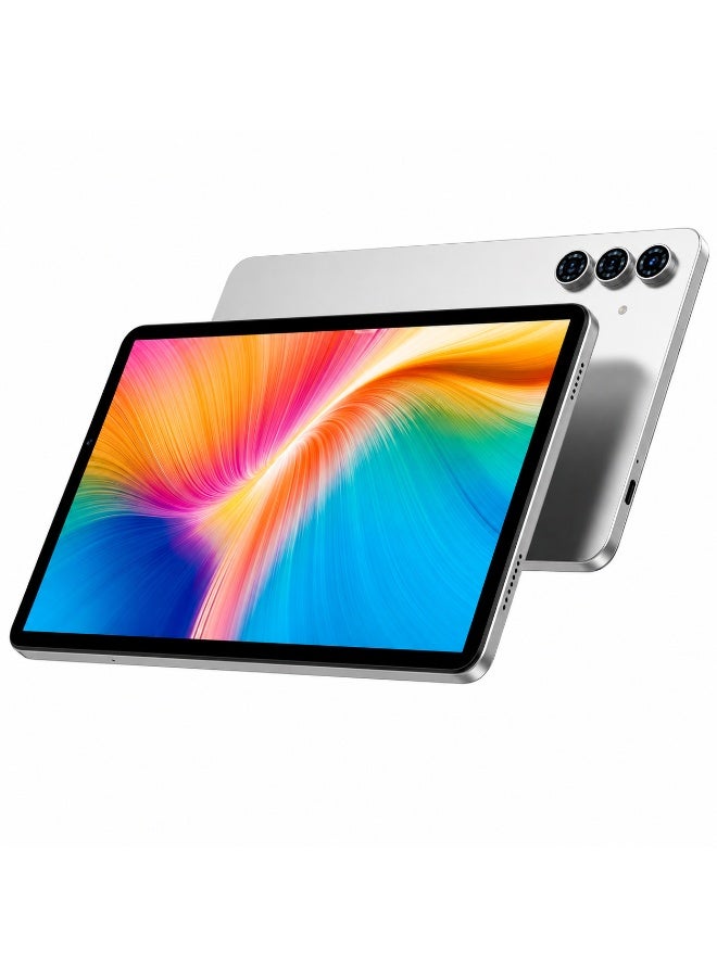 Telzeal P900 Tablet 9 Inch HD Display, 12GB RAM 512GB ROM, Android 14, Dual SIM, 5000mAh Battery, WiFi Tablet with Keyboard, Mouse & Stylus – Silver - Image 1
