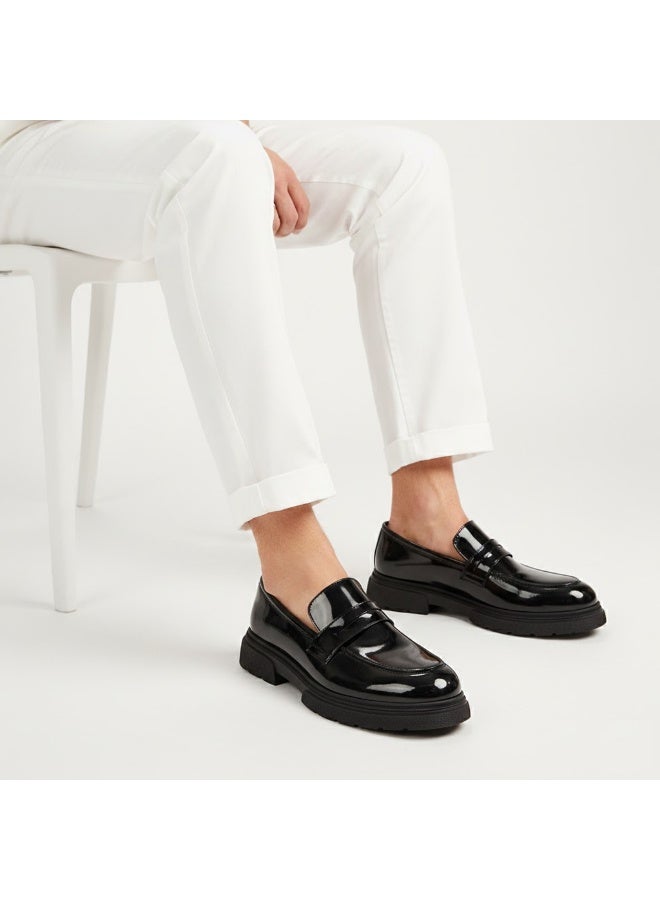 Men's formal loafer shoes in patent leather - Image 1