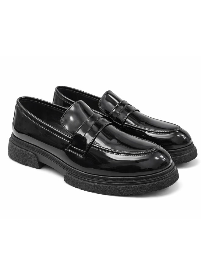 Men's formal loafer shoes in patent leather - Image 2