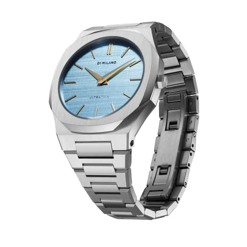 D1 Milano Ultra Thin Women's Luxury Watch, Stainless Steel Case, Quartz Movement, Stainless Steel Strap, 50M Water Resistant Timepiece, Blue Dial, 2 Years Warranty - UTBL17 - Image 2