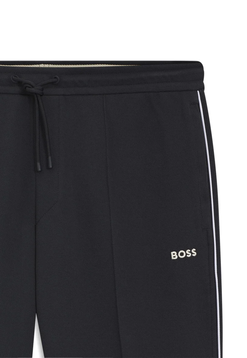 BOSS Dark Blue Cotton-blend tracksuit bottoms with piping details for Men | Best Price UAE