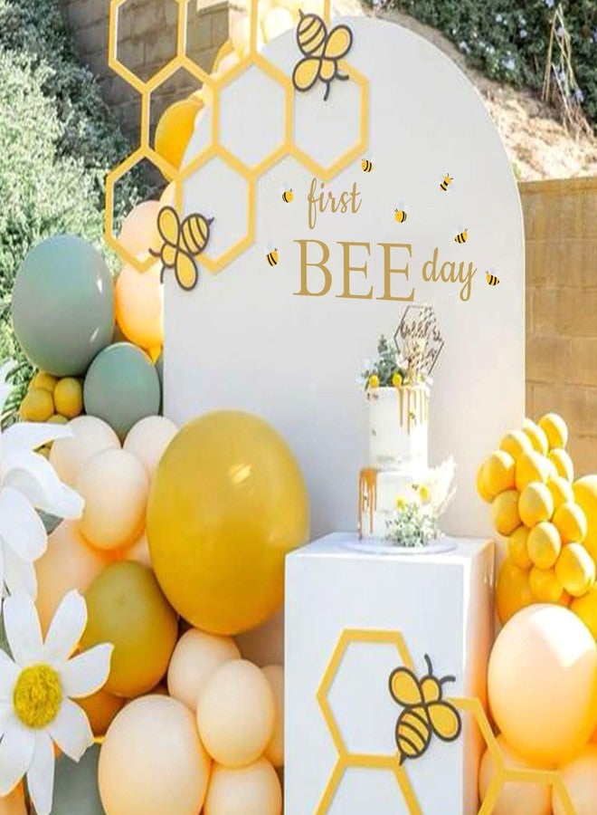 MUWEOL First Bee Day Decal - Bee Themed First Birthday Party Decoration Balloon Arch Decal for Baby Shower,Frist Birthday Party Supplies - Image 3