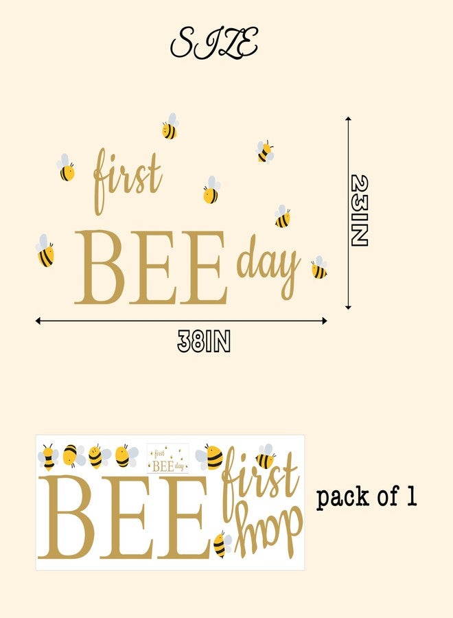 MUWEOL First Bee Day Decal - Bee Themed First Birthday Party Decoration Balloon Arch Decal for Baby Shower,Frist Birthday Party Supplies - Image 2