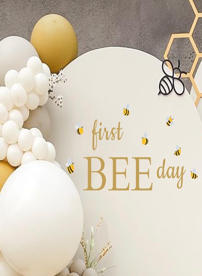 MUWEOL First Bee Day Decal - Bee Themed First Birthday Party Decoration Balloon Arch Decal for Baby Shower,Frist Birthday Party Supplies - Image 1