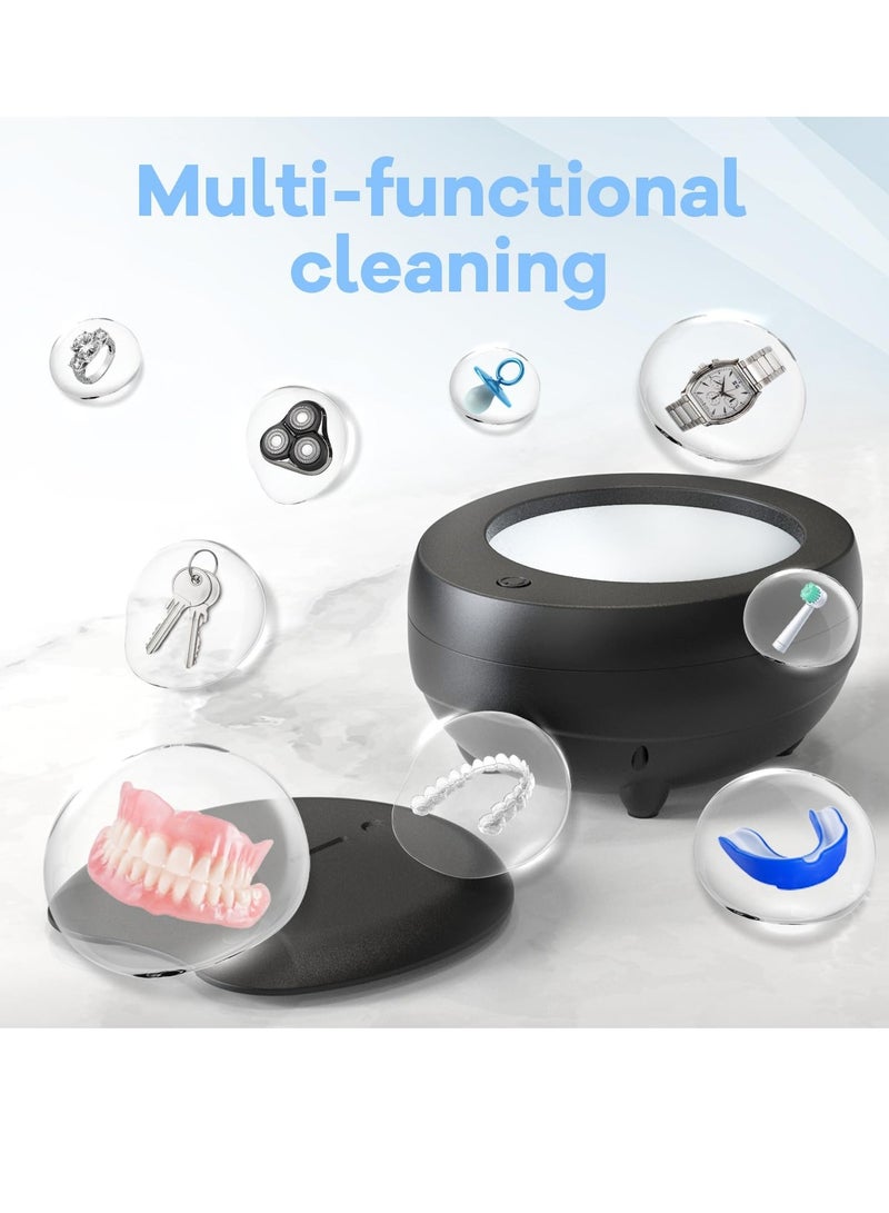 General Jewelry, Retainer, Denture Ultrasonic Cleaner, 48kHz, 11.5 oz (340 ml), 40W Portable Ultrasonic Cleaner for Necklaces, Straps, Toothbrush Heads, Blade Razors  - Image 5