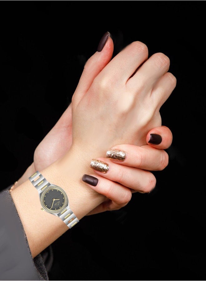 مارتيني ساعة مارتيني الأنيقة للنساء بتصميم عصري مينا رمادية وسوار من الفولاذ المقاوم للصدأ مقاومة للماء مثالية للإطلالات الكاجوال والرسمية - Image 2