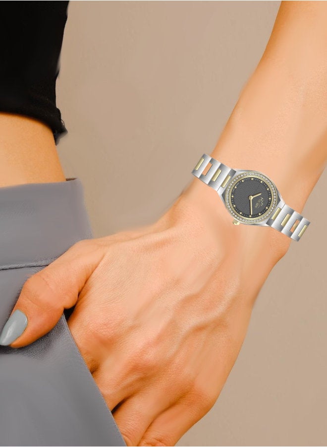 مارتيني ساعة مارتيني الأنيقة للنساء بتصميم عصري مينا رمادية وسوار من الفولاذ المقاوم للصدأ مقاومة للماء مثالية للإطلالات الكاجوال والرسمية - Image 4