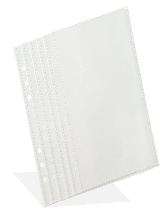 XLANMAY 25sheets Double-Sided Clear Pockets A5 Binder Sleeves Plastic Sheet Protector for 6ring A5 Binder Inserts for Sticker Binder Organizer Photo Card Playbill Postcards(1-Pocket) - Image 1