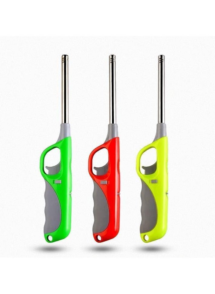 ECVV ولاعة متعددة الاستخدامات، فولاذ مقاوم للصدأ، أخضر، قابلة لإعادة التعبئة بالبيوتان، لهب مقاوم للرياح، مطبخ، فحم بخور، متنوعة - Image 3