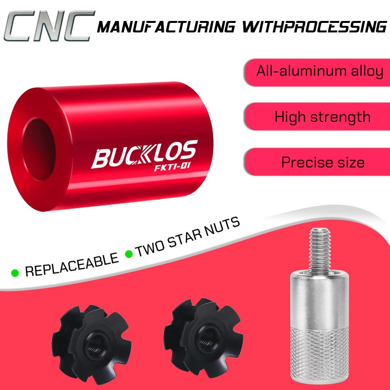 BUCKLOS Bike Bicycle Fork Star Nut Setting Install Tool for 1-1/8" Fork Tubes, with Replaceable Screws and Free Star Special Nuts Headset System Installer for Mountain Bicycle Road Bicycle MTB - Image 2