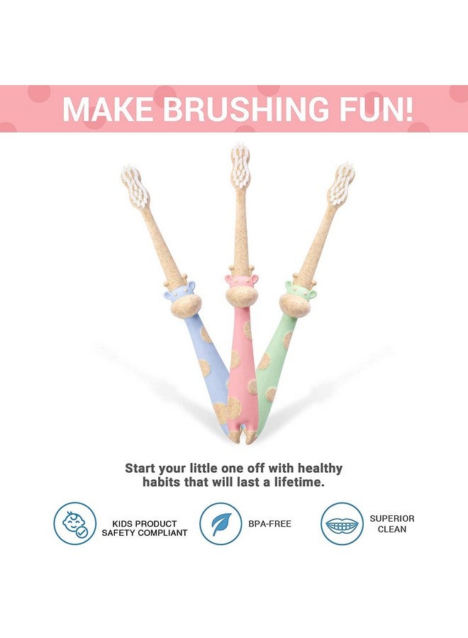 آنبي فرشاة أسنان Roarex النباتية الصديقة للبيئة والطبيعية للأطفال المصنوعة من النباتات - Sweet Baby Giraffe | قابلة للتحلل البيولوجي والتحويل إلى سماد بنسبة 100% | منتج 1% من أجل الكوكب - Image 3