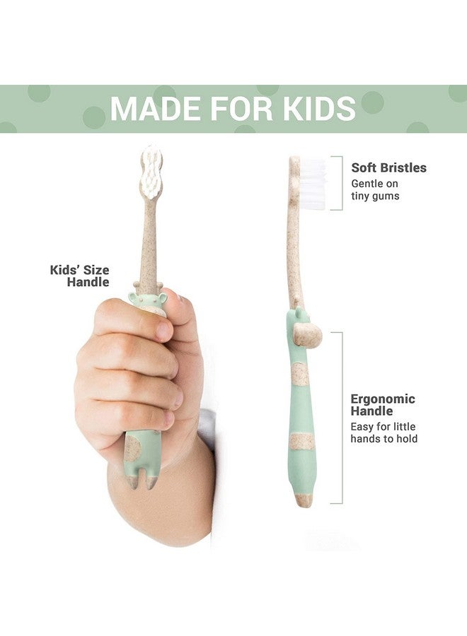 آنبي فرشاة أسنان Roarex النباتية الصديقة للبيئة والطبيعية للأطفال المصنوعة من النباتات - Sweet Baby Giraffe | قابلة للتحلل البيولوجي والتحويل إلى سماد بنسبة 100% | منتج 1% من أجل الكوكب - Image 2