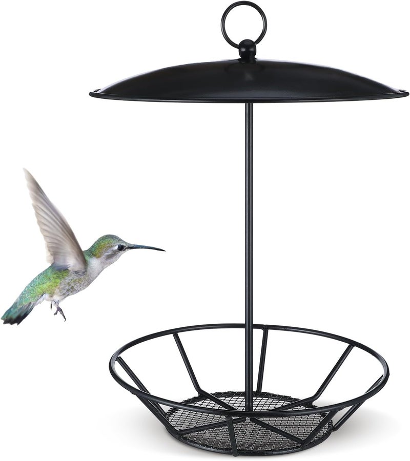 Ziliny 1 Pack Cylinder Bird Feeder Outdoor S-6-2 Seed Cake Feeder Metal Suet Cake Holder Backyard Wild Birdfeeding Bird Feeders for Outdoors Garden - Image 1