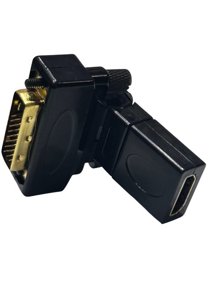 محول فيديو DVI 24+1 (ذكر) إلى HDMI (أنثى) بزاوية قائمة 270 درجة (عبوة من قطعتين) - Image 3