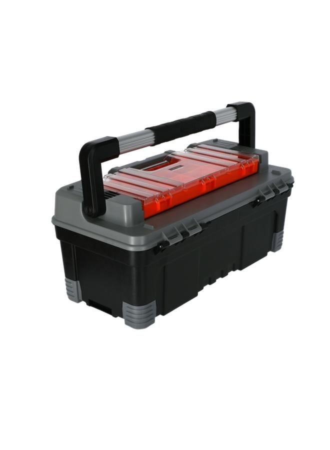 Tactix Shock Resistance Tool Box with Removable Top Organizer and Tote Tray Multicolor 22inch 320304  - Image 4