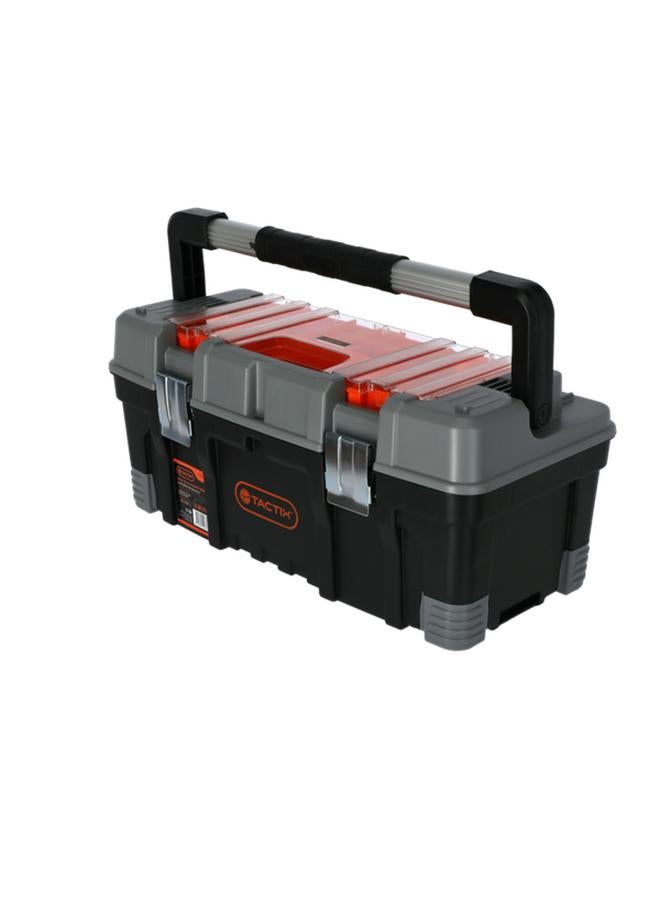 Tactix Shock Resistance Tool Box with Removable Top Organizer and Tote Tray Multicolor 22inch 320304  - Image 2
