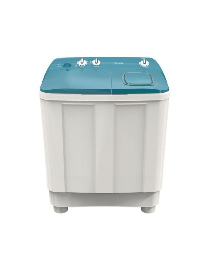 TORNADO Washing Machine Half Auto 10 Kg White * Turquoise TMH-HS10C(WA)  - Image 1