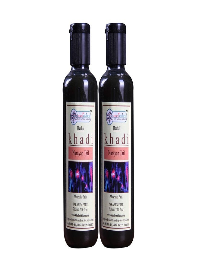 khadi Rishikesh Narayana Tel Paraben Free Ayurvedic Pain Relief Oil Combo Set Pack Of - 210ml X 2 (420ml) - Image 1