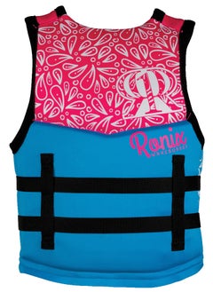 RONIX Ronix August - Girl's CGA Life Vest - Sky Blue / Pink / Purple - Yth (50-90lbs)  - Image 2