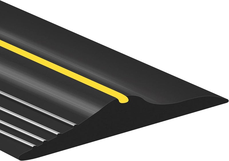 Papillon Universal Garage Door Bottom Threshold Seal Strip - Weatherproof Rubber DIY Weather Stripping Replacement (12Ft, Black) - Image 1